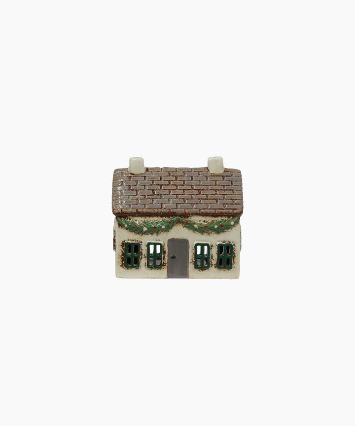 Christmas Tea Light Cottage with Swag