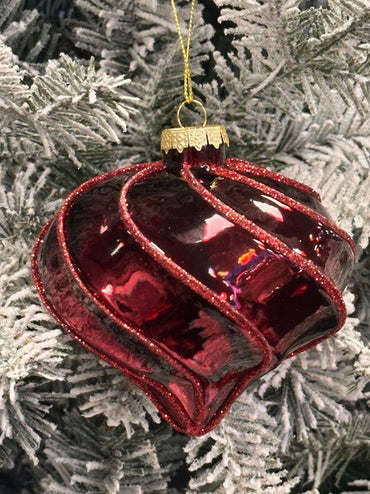 Purple & Pink Glass Olive Hanger