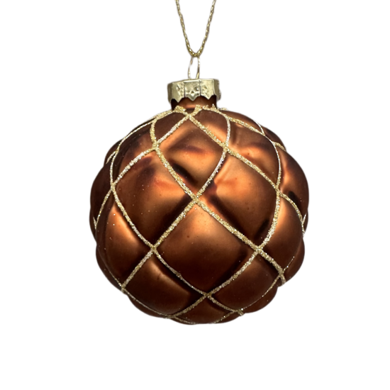 Brown with Gold Diamond Ball
