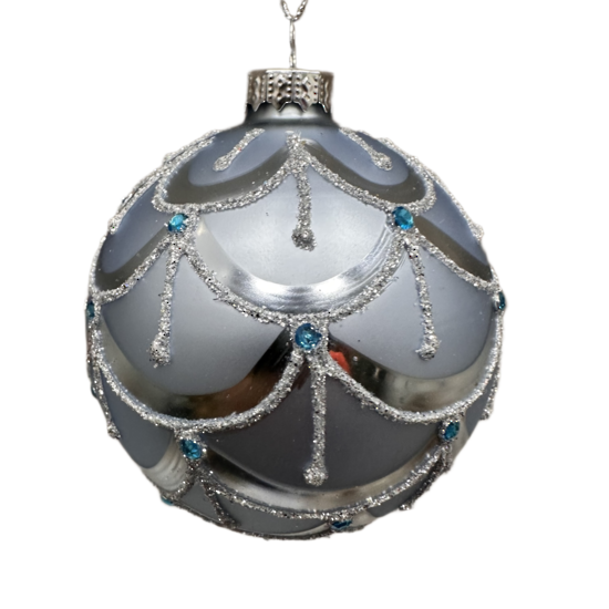 Blue Ball Silver Drop Pattern Ball