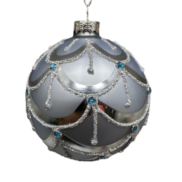 Blue Ball Silver Drop Pattern Ball