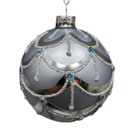 Blue Ball Silver Drop Pattern Ball