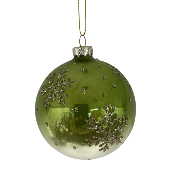 Faded Green Glass Bauble