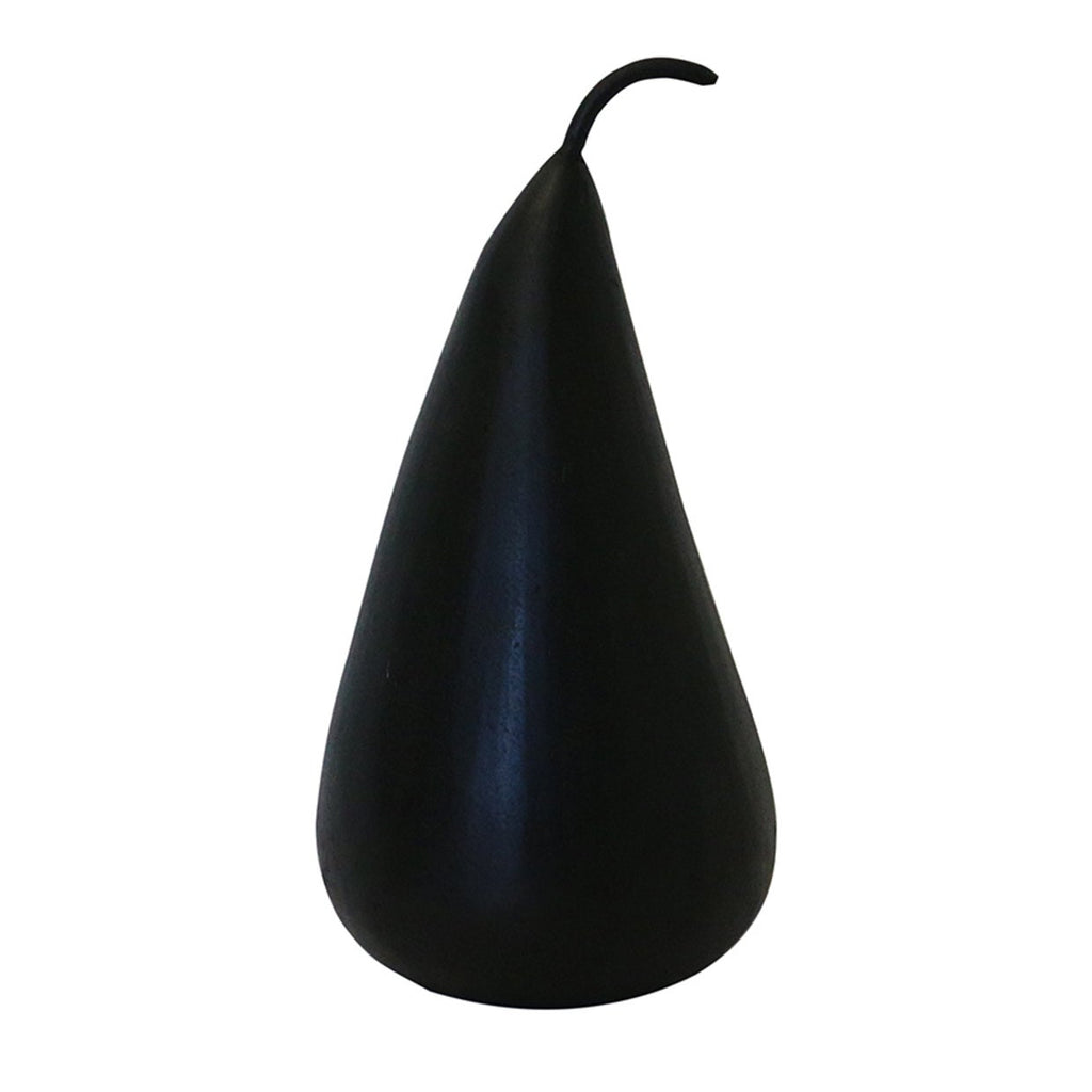 LARGE MARBLE DECORATIVE PEAR IN BLACK