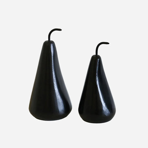 Medium Marble Decorative Pear in Black