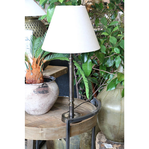 Candle Lamp Base in Brass Finish