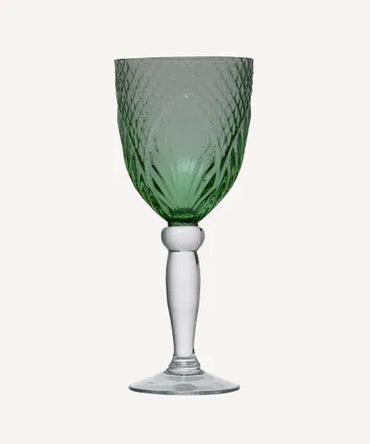 Vintage Green Goblet ~ Set of 4