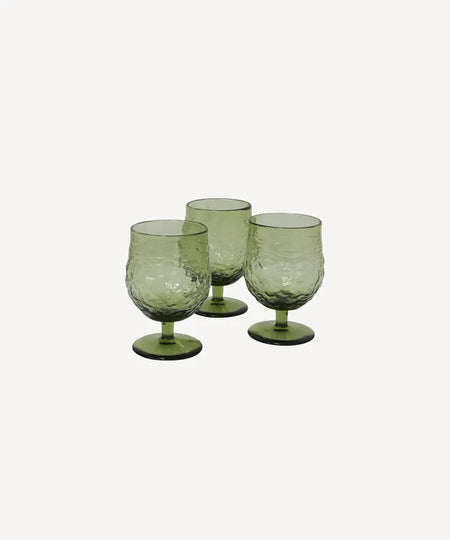 Serena Green Wine Goblet - Set of 4