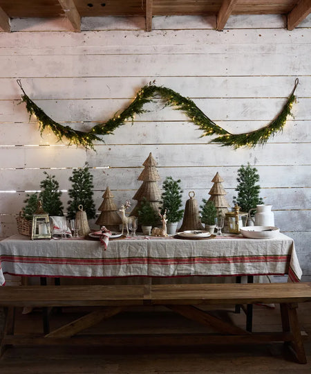 Cedar & Pinecone Swag with Lights 182cm