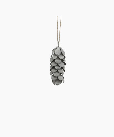Hanging Pinecone Long Ash Grey