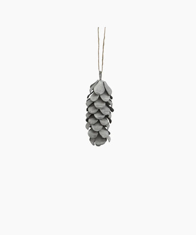 Hanging Pinecone Long Ash Grey