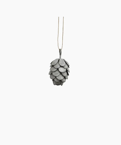 Hanging Pinecone Short Ash Grey