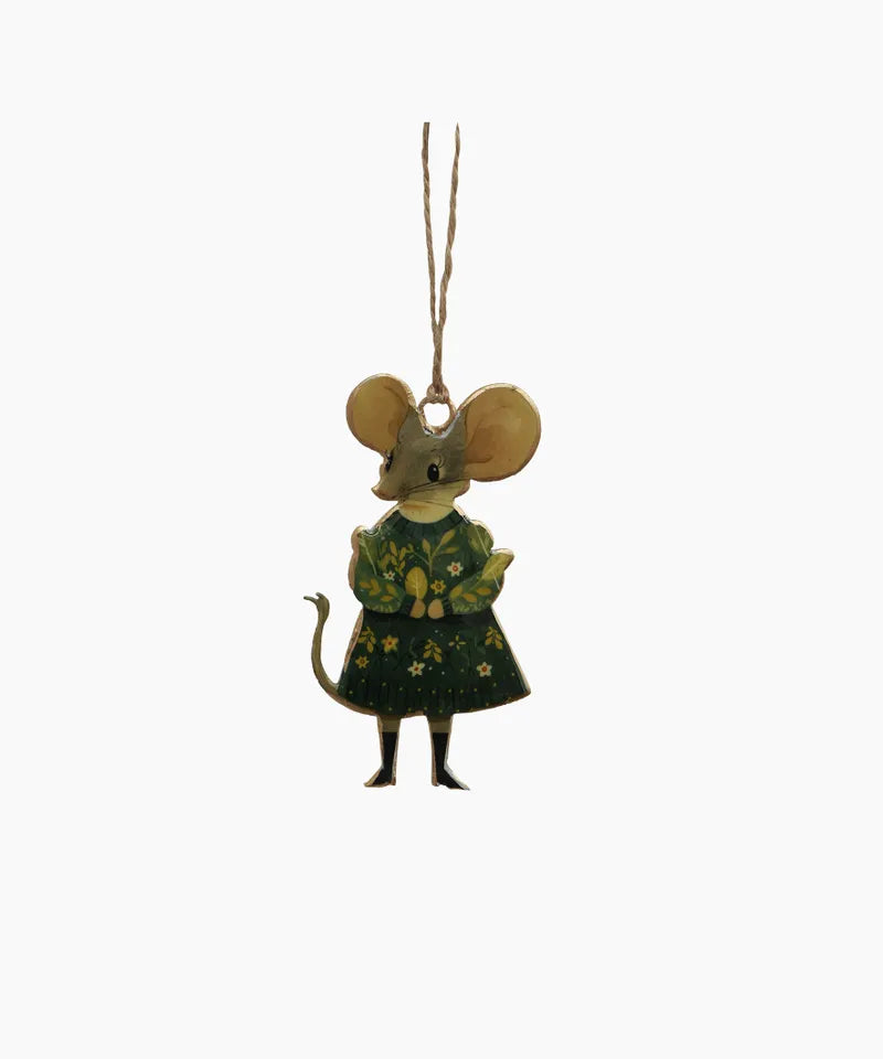 Edna Forest Green Hanging Mouse