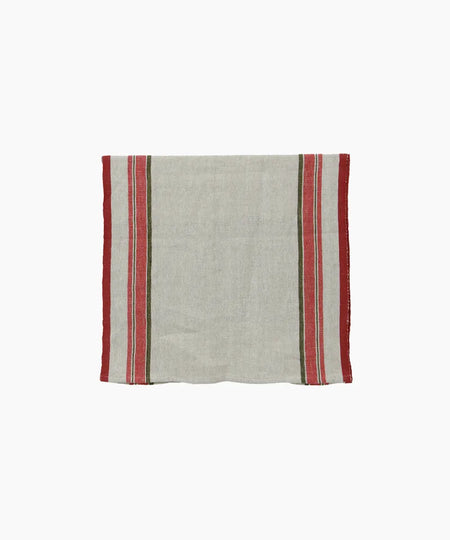 Red Selvedge Stripe Linen Table Runner