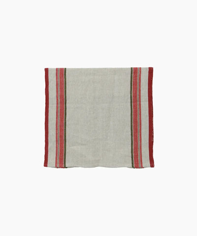 Red Selvedge Stripe Linen Table Runner