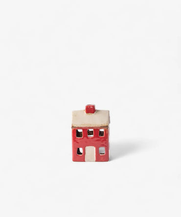 Alsace Petite Tea Light Chalet Red Cream