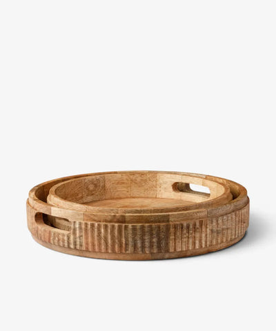 Heartwood Round Tray (Set2)