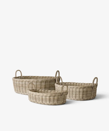 Cheshire Oval Tray with Handles (SET3)