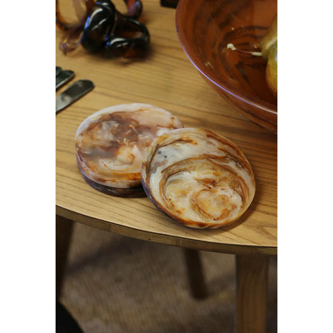 Marbled Topaz Coaster Set