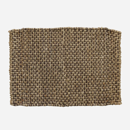 100% Jute Aubergine & Natural Door Mat 900L x 600W