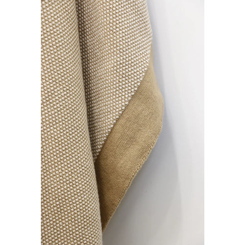 Clyde Caramel & Ivory Throw in Boucle Weave