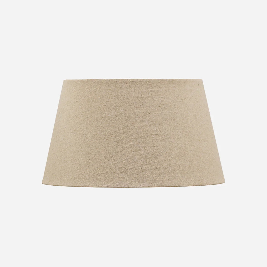 Raw Linen Tapered Drum Lampshade