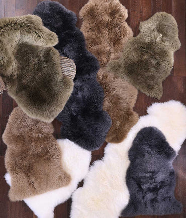 New Zealand Wool Sheepskin Rug ~ Olive