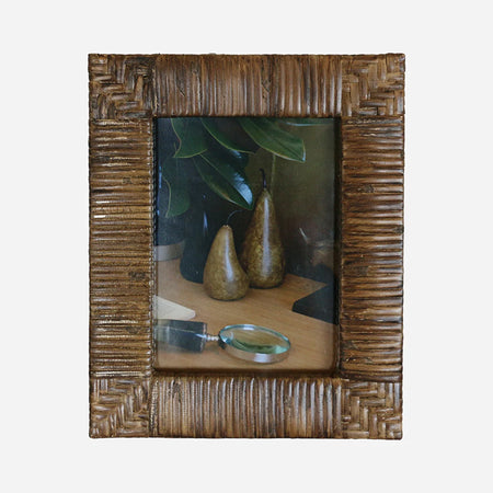 WOVEN PHOTO FRAME IN WALNUT 5 X 7