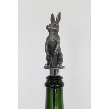 Rabbit Bottle Stopper in Pewter Finish