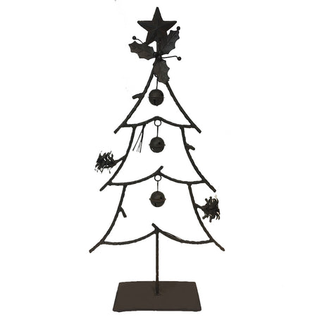 Metal Xmas Tree with Bells and Holly