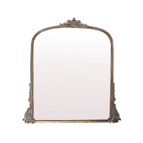 French Country Belle Vie Mantle Mirror Antique Gold