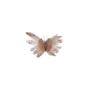 BLUSH PINK FEATHER BUTTERFLY WITH JEWEL