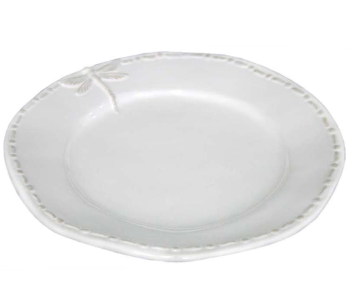 White dragonfily side plate ceramic