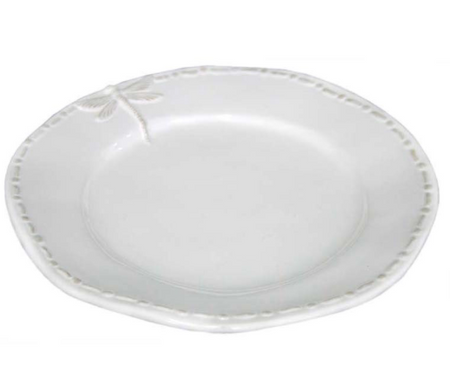 White dragonfily side plate ceramic