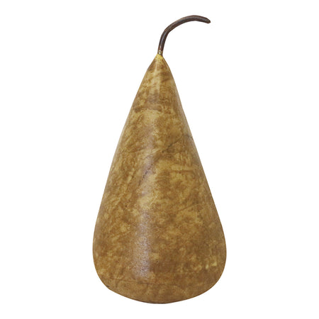 Large Marble Decorative Pear In Golden Brown