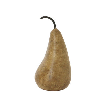 Medium Marble Decorative Pear In Golden Brown