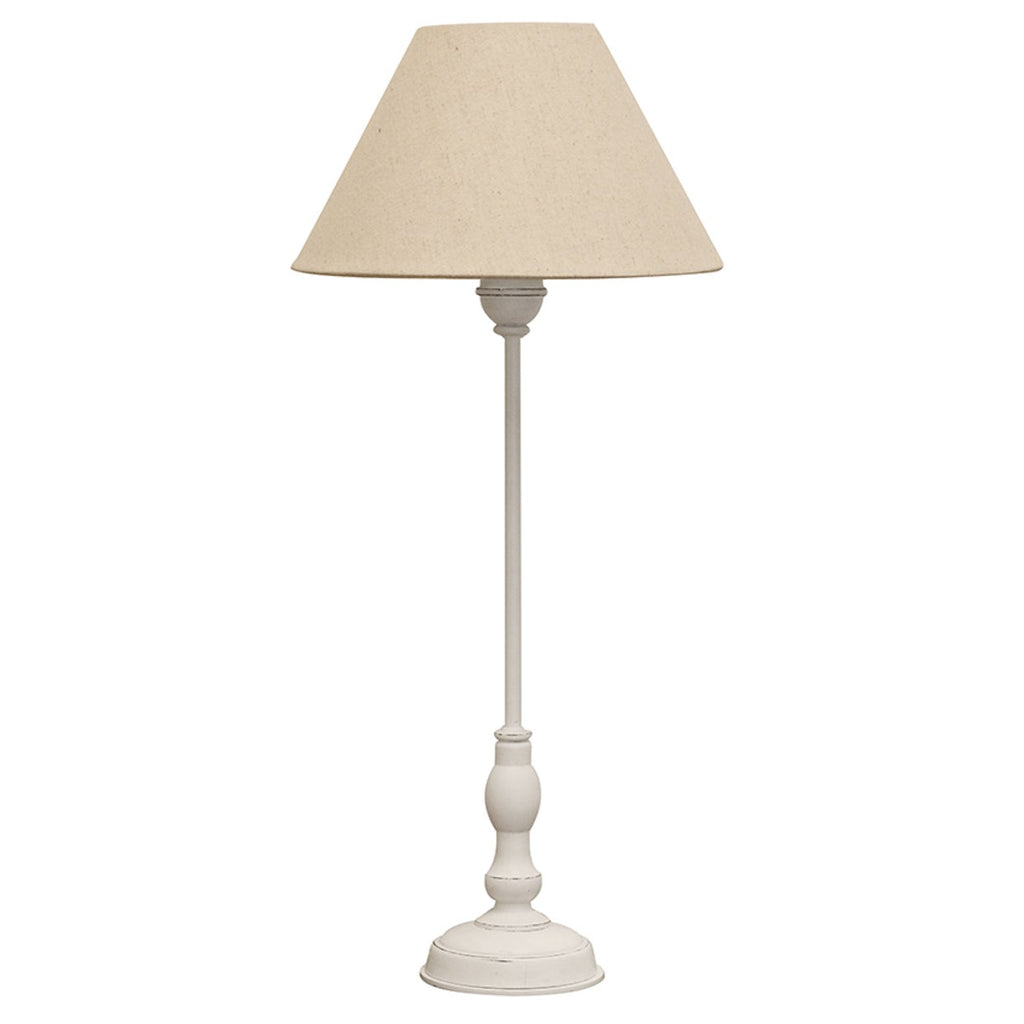 CC Interiors WHITE PROVINCIAL STYLE TABLE LAMP BASE IN IVORY